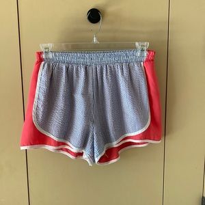 Peach Love California large sear-sucker and pink shorts